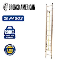 ESCALERA ALUMINIO PROFESIONAL TELESCOPICA DE 20 PASOS CAPACIDAD DE CARGA 200 KG